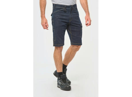 Bermuda denim multibolsillos hombre
