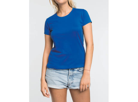 Camiseta con cuello redondo manga corta mujer