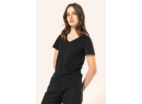 Camiseta Supima® cuello de pico manga corta mujer