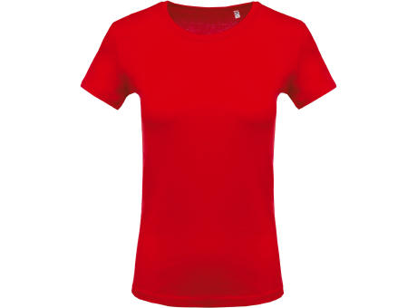 Camiseta con cuello redondo manga corta mujer