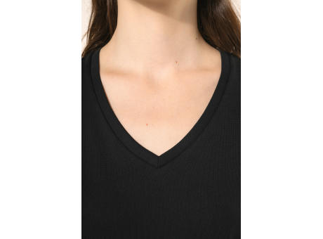 Camiseta Supima® cuello de pico manga corta mujer