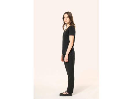 Camiseta Supima® cuello de pico manga corta mujer