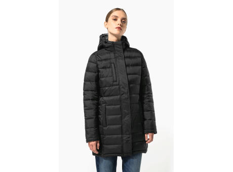 Parka ligera acolchada con capucha para mujer