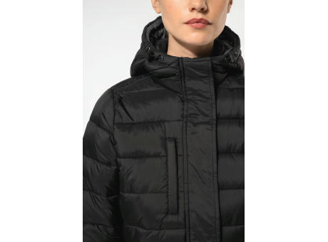 Parka ligera acolchada con capucha para mujer