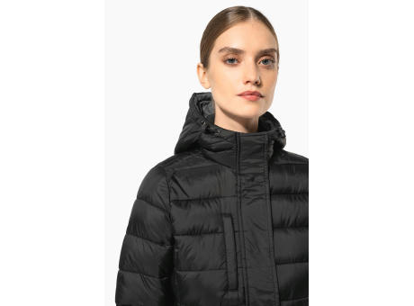 Parka ligera acolchada con capucha para mujer