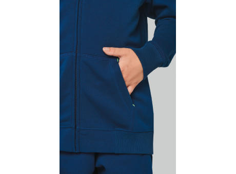 Chaqueta cremallera y capucha infantil
