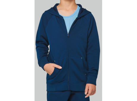 Chaqueta cremallera y capucha infantil