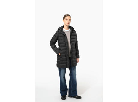 Parka ligera acolchada con capucha para mujer
