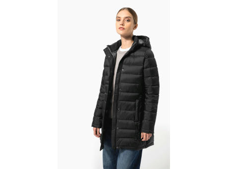 Parka ligera acolchada con capucha para mujer