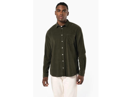 Camisa de pana manga larga hombre