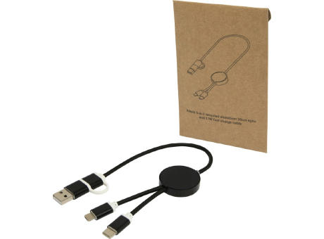 Alasia 30 cm 5-in-1 Kabel aus recyceltem Kunststoff für Datenübertragung und 27W Schnellladung