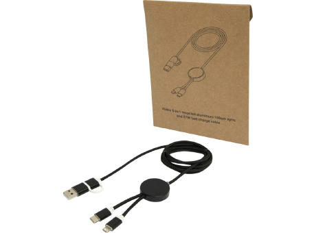 Alasia 150 cm 5-in-1 Kabel aus recyceltem Kunststoff für Datenübertragung und 27W Schnellladung