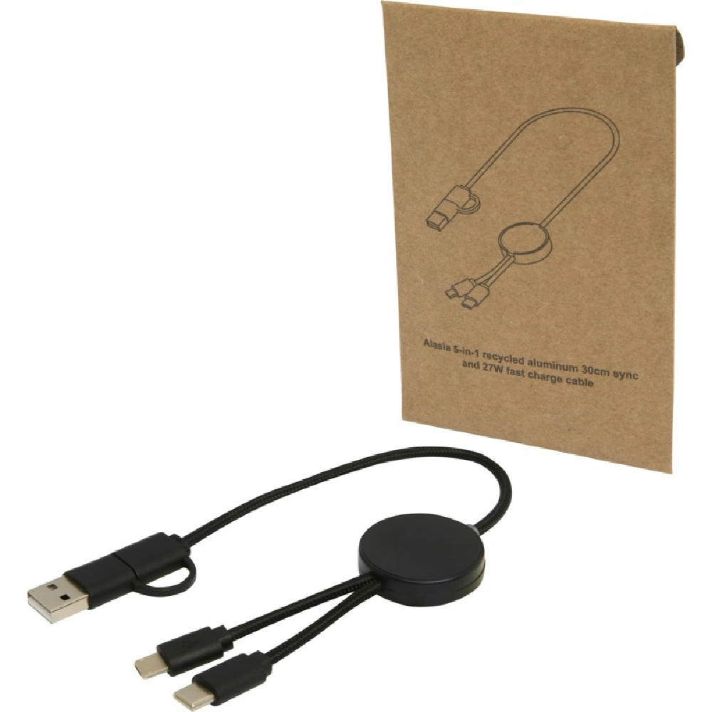 Citala 30 cm 5-in-1 Kabel aus recyceltem Kunststoff für Datenübertragung und 27W Schnellladung