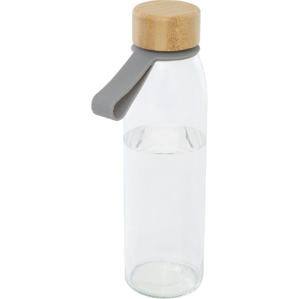 Porto 500 ml Glas-Flasche mit Silikongriff und Bambusdeckel 
