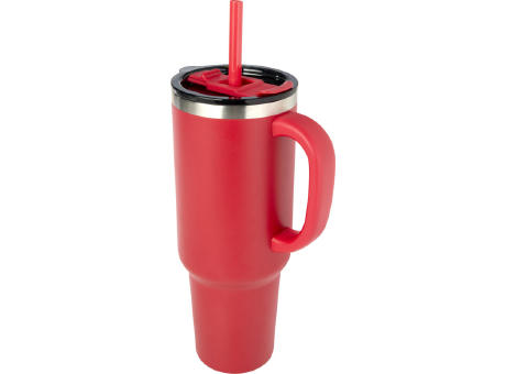 Sydney 1200 ml doppelwandiger RCS-zertifizierter Kupfer-Vakuum Isolierbecher mit Strohhalm