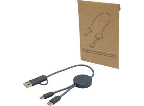 Citala 30 cm 5-in-1 Kabel aus recyceltem Kunststoff für Datenübertragung und 27W Schnellladung