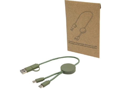 Citala 30 cm 5-in-1 Kabel aus recyceltem Kunststoff für Datenübertragung und 27W Schnellladung