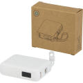 Acrux 35 W 10.000 mAh Tablet Powerbank mit integriertem Typ-C-Kabel aus recyceltem Kunststoff