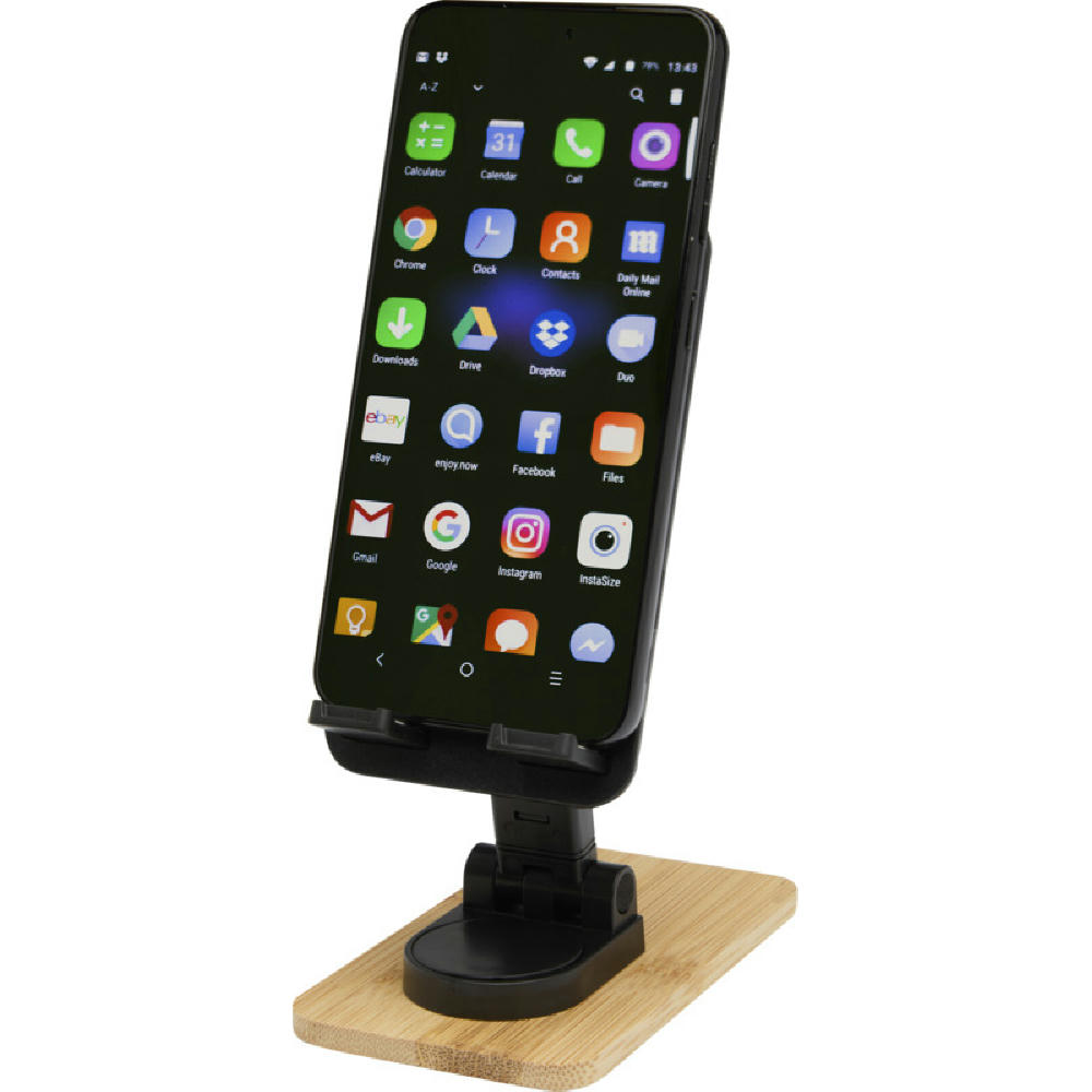 Alfirk Klappbare Smartphonehalterung  aus recyceltem Kunststoff mit Bambusdetails