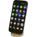 Alcor Klappbare magnetische Smartphonehalterung aus recyceltem Kunststoff mit Bambusdetails