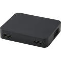 Gaia 4 Port USB Hub mit USB-A- und Typ-C-Ausgang und zwei Eingängen aus recyceltem Kunststoff