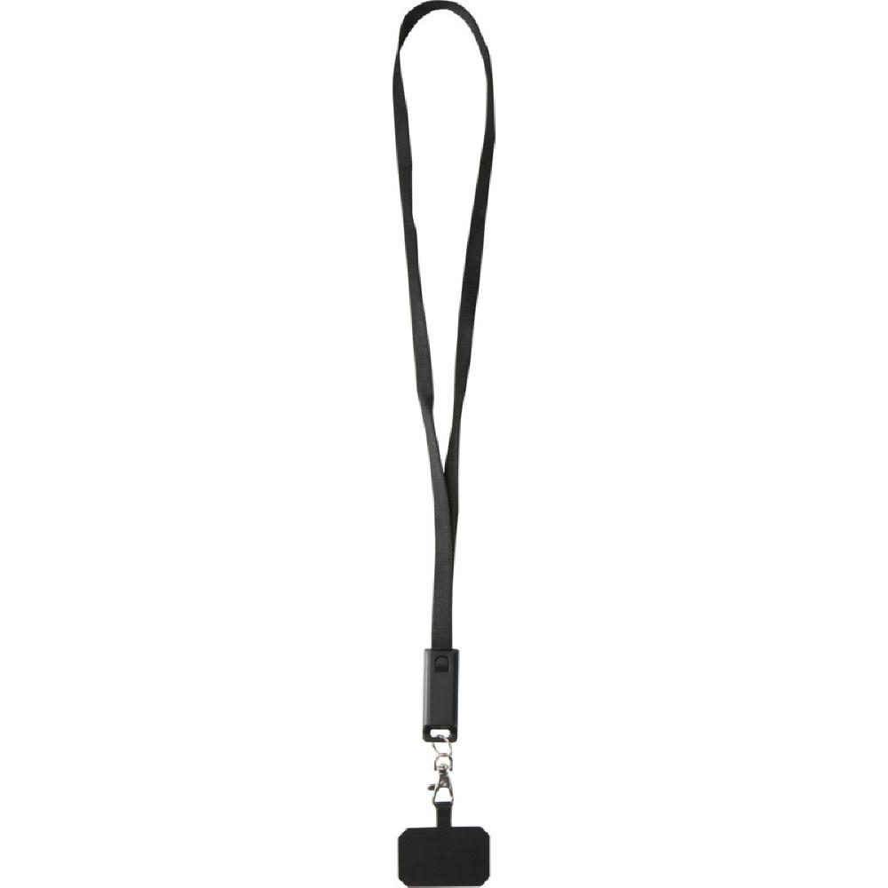 Franz 5 in 1 Lanyard Kabel aus recyceltem Kunststoff für Smartphones mit integrierter Datensynchronisierung und 65 W Schnellladefunktion