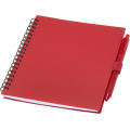Niove Softcover Notizbuch aus recyceltem Kunststoff mit Kugelschreiber (blaue Mine)