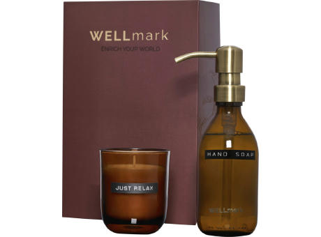 Wellmark Discovery 250 ml Handseifenspender und 150 g Duftkerze im Set
