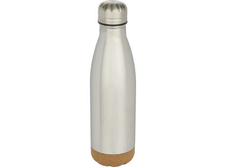 Cove 500 ml doppelwandige, vakuumisolierte Trinkflasche aus Edelstahl mit Korkdetails
