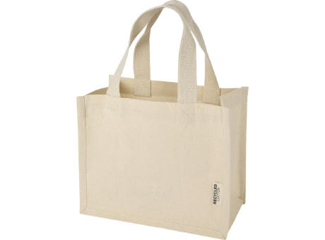 Odessa 9 L Mini-Tragetasche mit Bodenfalte aus 220 g/m² GRS Recyclingbaumwolle