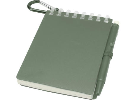 Lig Mini Recyceltes Outdoor-Softcover Notizbuch und Kugelschreiber Set (schwarze Mine)