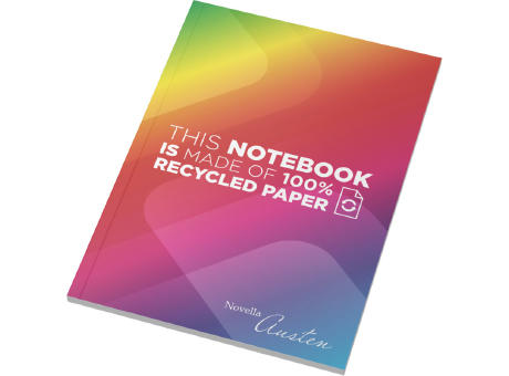 Novella Austen A5 recyceltes Softcover Notizbuch– 50 Blatt liniert