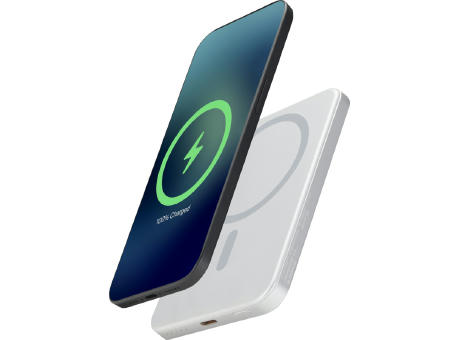 Avis 5000 mAh RCS Powerbank aus recyceltem Aluminium mit Magnetfunktion 