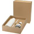 Illuminate 650 ml RCS-zertifizierte doppelwandige Trinkflasche aus recyceltem Edelstahl mit 3-teiligem Deckelset 