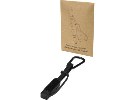 Algieba 65 W 3-in-1-Ladekabel aus recyceltem Aluminium mit Karabinerhaken