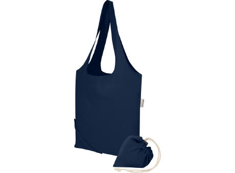 Madras Blend 140 g/m², GRS-zertifizierte, faltbare Baumwoll Tragetasche, 7 l