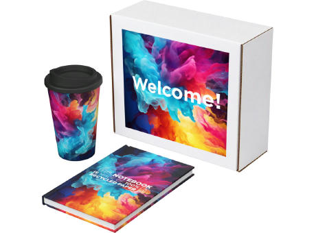 Keswick Set aus recyceltem Material Novella Brontë Notizbuch und Americano Becher