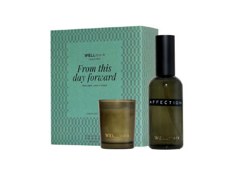 Wellmark 100 ml Raumspray und 70 ml Kerze Tender Affection Set