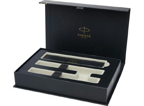 Parker IM achromatisches Kugelschreiber- und Tintenroller-Set mit Geschenkbox