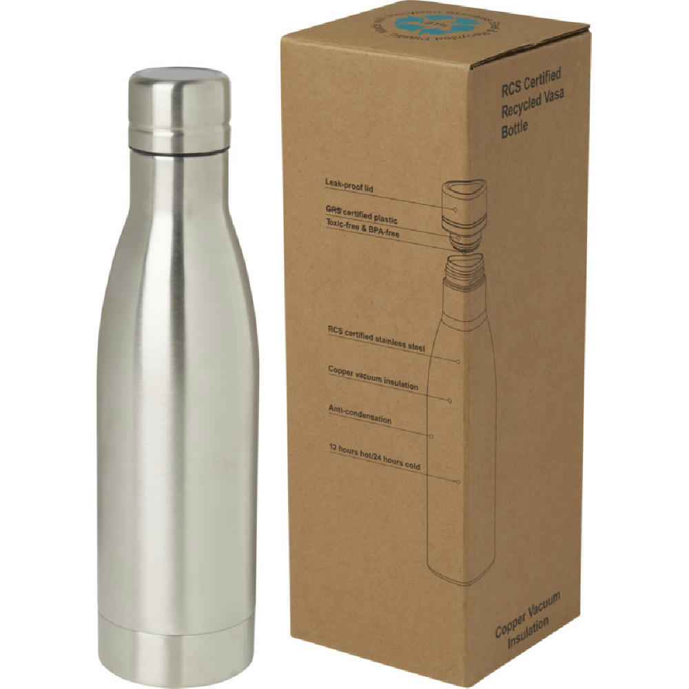 Vasa RCS-zertifizierte Kupfer-Vakuum Isolierflasche aus recyceltem Edelstahl, 500 ml