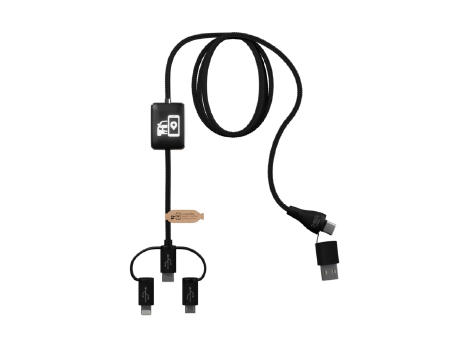 SCX.design C48 CarPlay 5-in-1 Ladekabel mit Leuchtlogo