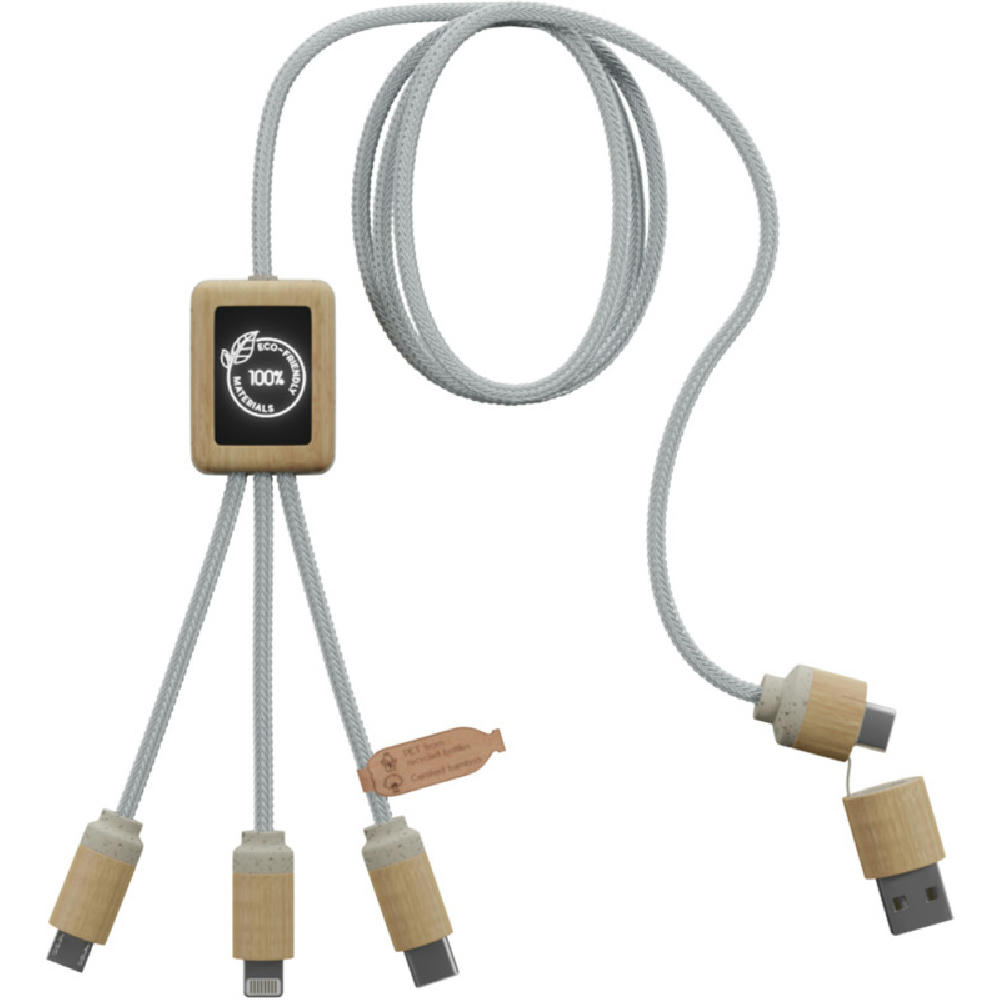 SCX.design C49 5-in-1 Ladekabel mit Leuchtlogo