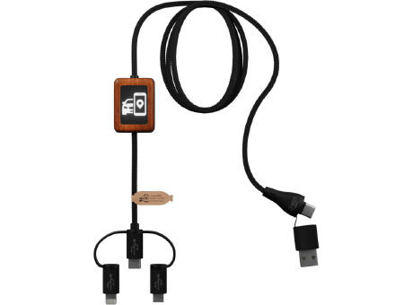 SCX.design C46 5-in-1 CarPlay-Kabel mit Leuchtlogo