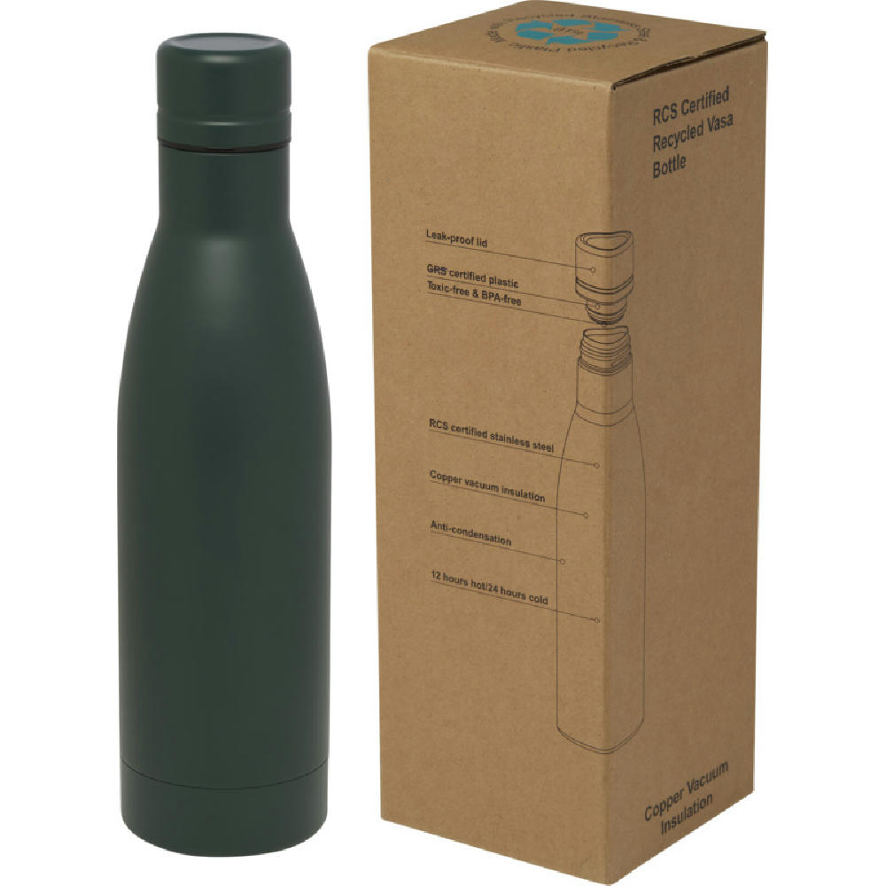 Vasa RCS-zertifizierte Kupfer-Vakuum Isolierflasche aus recyceltem Edelstahl, 500 ml