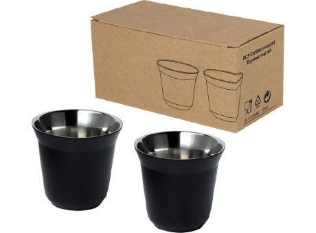 Duo 80 ml RCS-zertifiziertes Espressotassen Set aus Edelstahl 