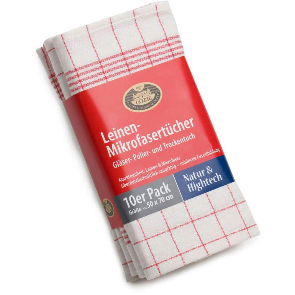 Leinen und Microfaser Gläser- und Poliertuch
