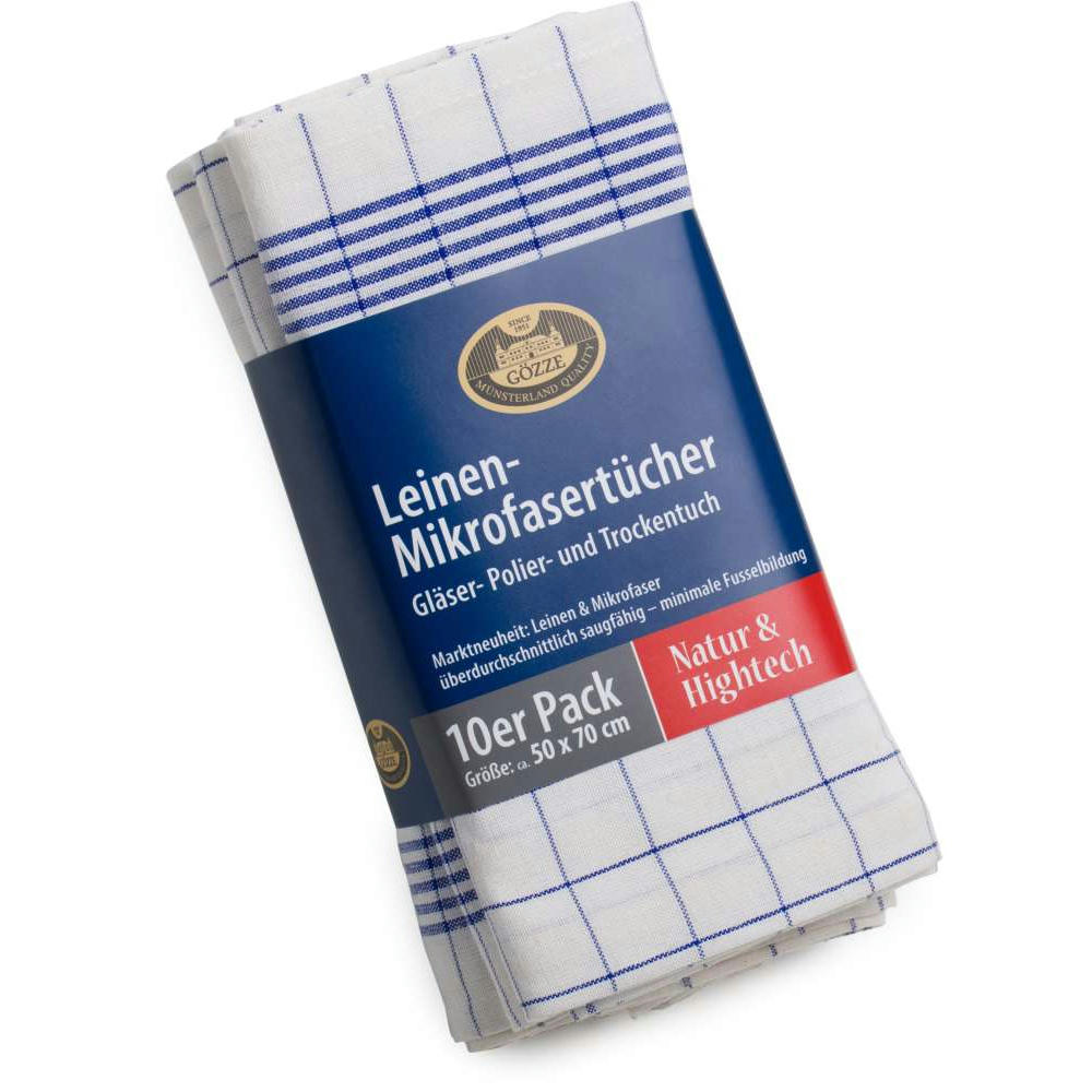 Leinen und Microfaser Gläser- und Poliertuch