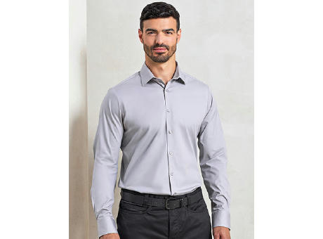 Men´s Stretch Fit Poplin Long Sleeve Cotton Shirt