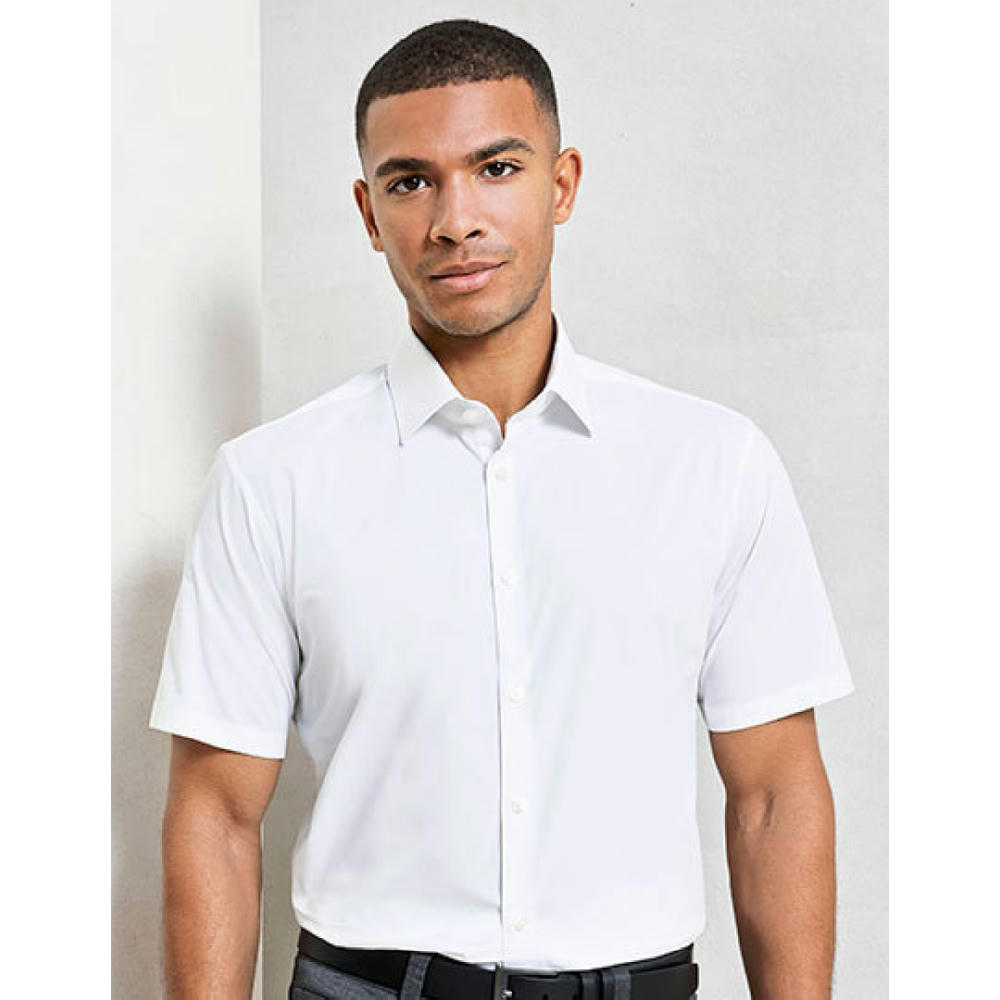 Men´s Stretch Fit Poplin Short Sleeve Cotton Shirt