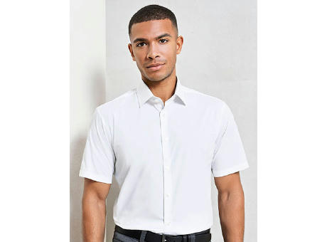 Men´s Stretch Fit Poplin Short Sleeve Cotton Shirt